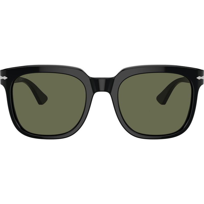 PO3323S - Black/Green Polarised Glass Lenses 53 Eye Size