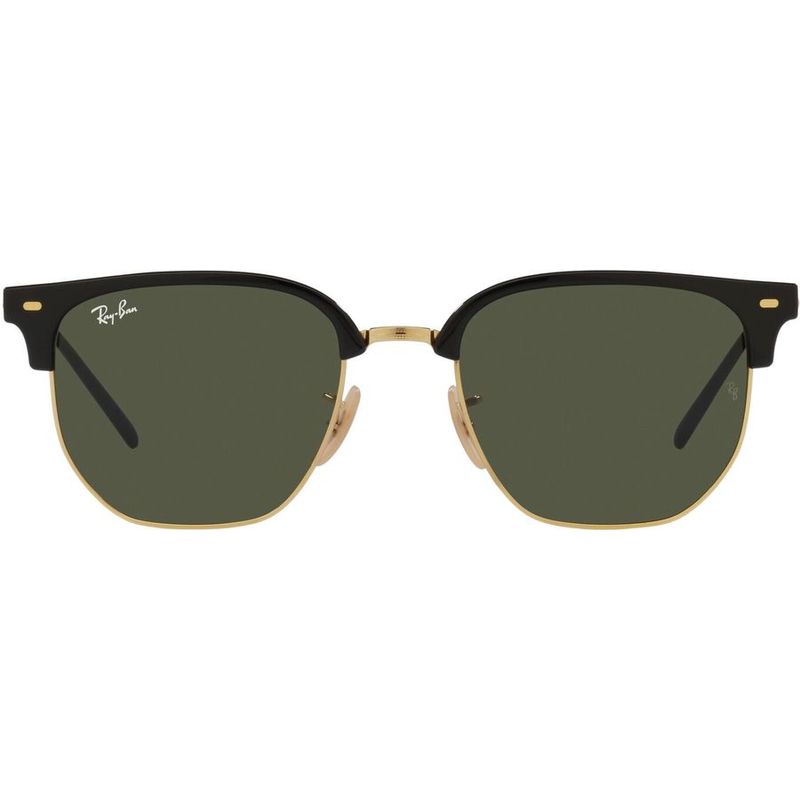 New Clubmaster RB4416F - Black on Arista/Green Glass Lenses