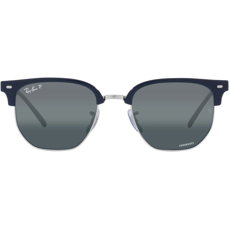 New Clubmaster RB4416 - Blue on Silver/Blue Mirror Glass Polarised Lenses