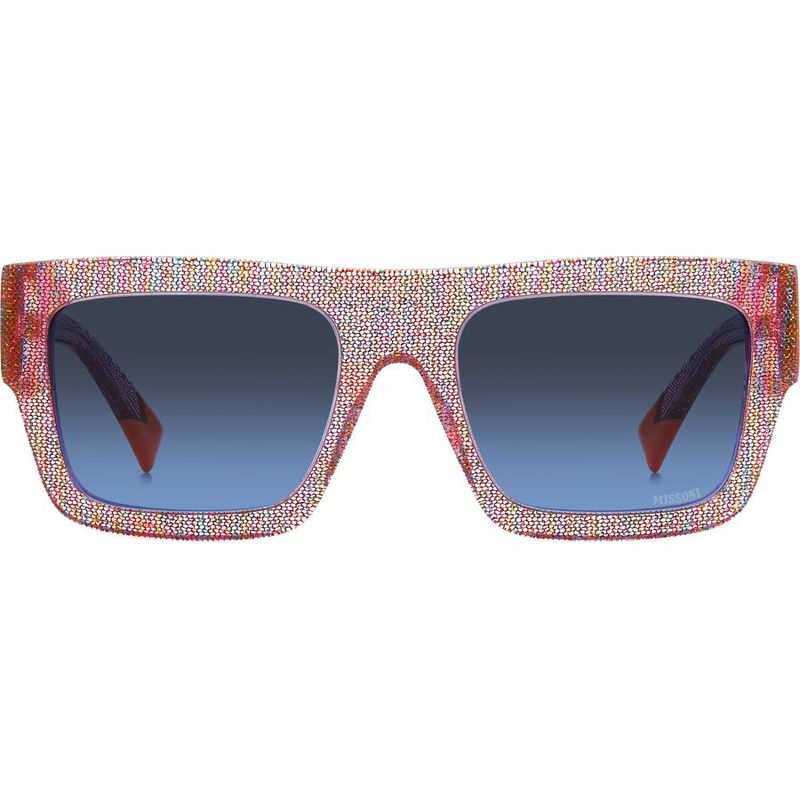 MIS0129/S - Pink and Multi Coloured Pattern/Blue Gradient Lenses